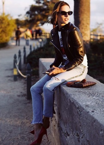 Alessandra Ambrosio w ulicznej stylizacji