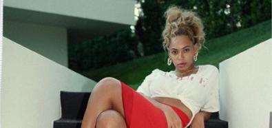 Beyonce elegancka w czerwonej spódniczce