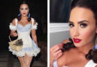 Demi Lovato w koronkowej dwuczęściowej białej sukni