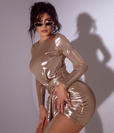 Kylie Jenner w lateksowej sukience
