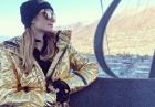 Paris Hilton w złotej kurtce