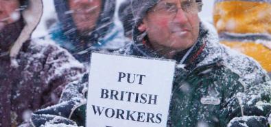 Strajkujący brytyjscy robotnicy