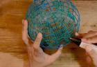 Globus wykonany długopisem 3D