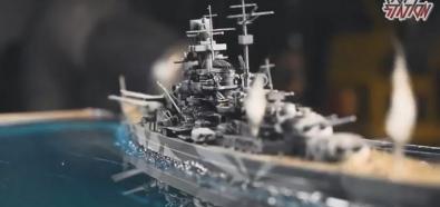 Diorama z bitwą morską