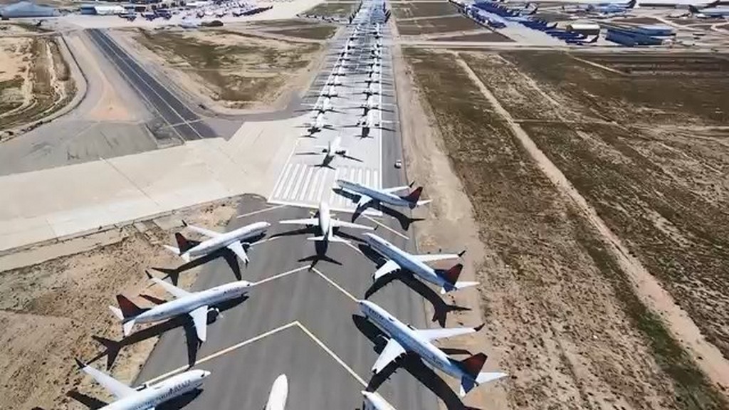 Parking dla samolotów w czasie pandemii