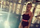Aleksandra Ciupa w stroju kąpielowym trenuje do Celebrity Splash