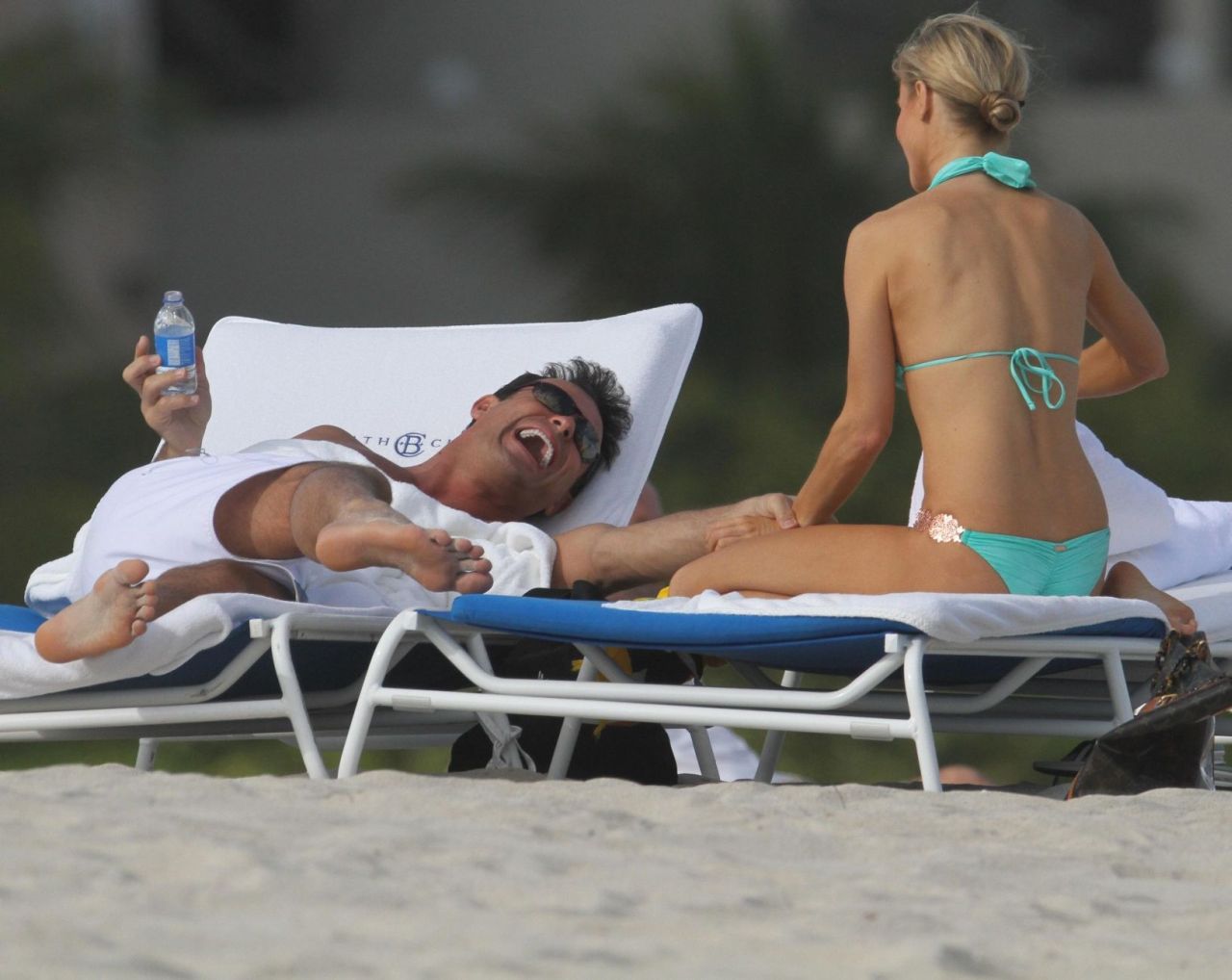 Joanna Krupa - polska modelka w bikini na plaży w Miami