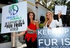 Joanna Krupa - modelka protestuje przed sklepem celebrytki Kim Kardashian