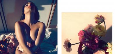 Candice Huffin - modekla plus size topless w niemieckiej edycji Vogue