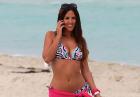 Claudia Romani - włoska modelka w bikini na plaży w Miami