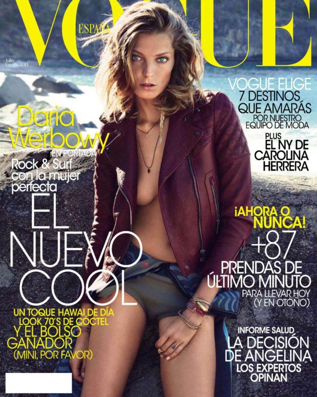 Daria Werbory - nagie piersi seksownej modelki w Vogue