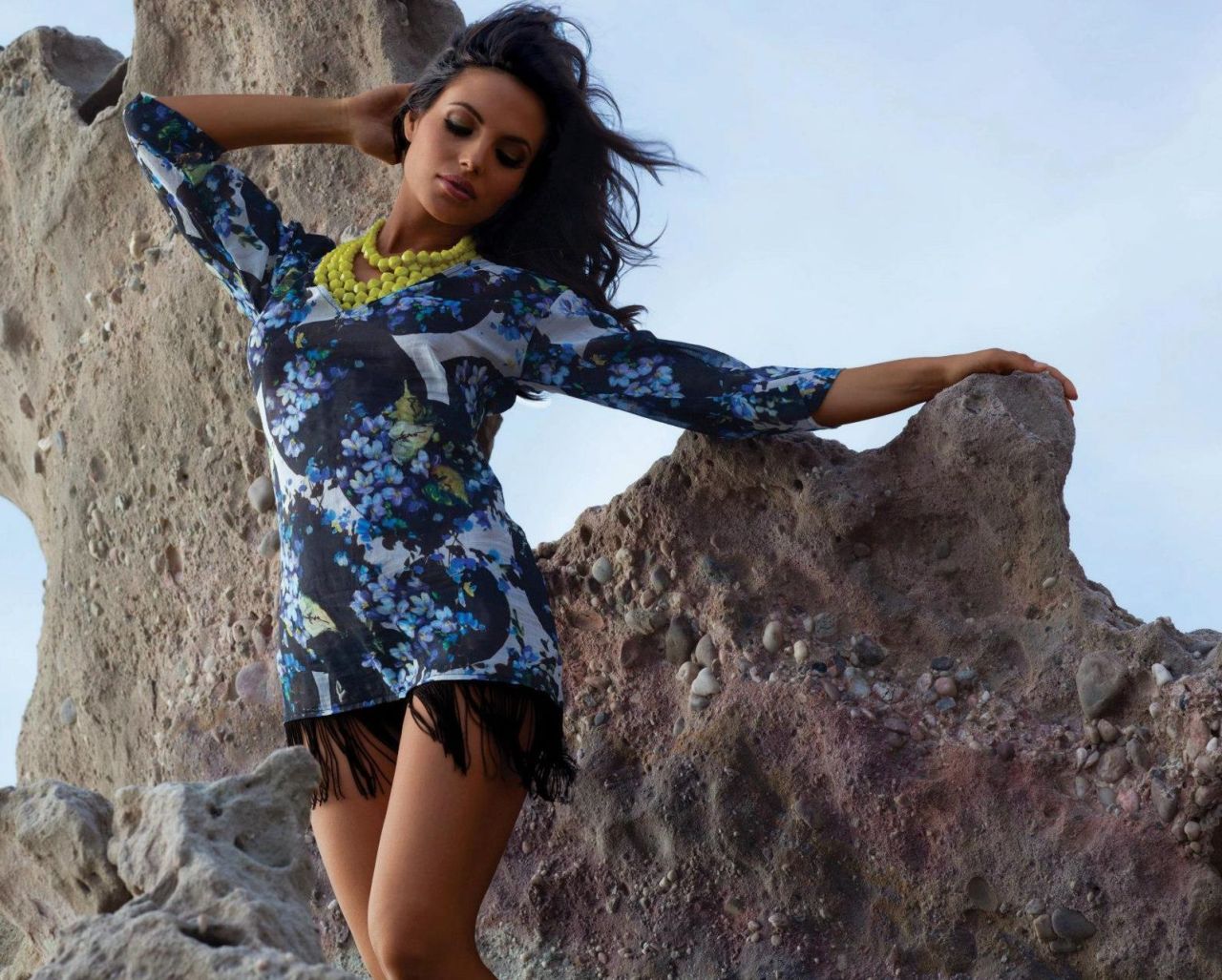 Diana Morales - hiszpańska modelka w kolekcji strojów kąpielowych Aguaclara na rok 2013