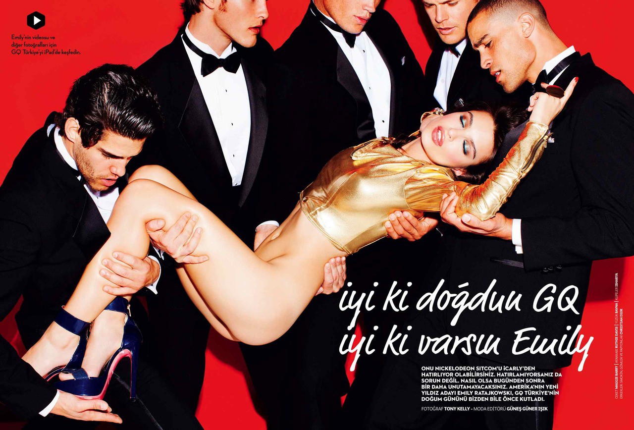 Emily Ratajkowski - seksowna modelka topless w tureckiej edycji magazynu GQ