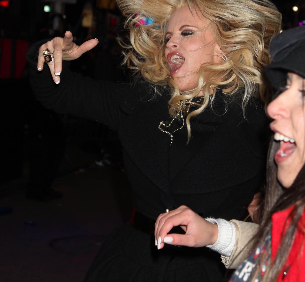 Jenny McCarthy podczas imprezy sylwestrowej na Times Square w Nowym Jorku