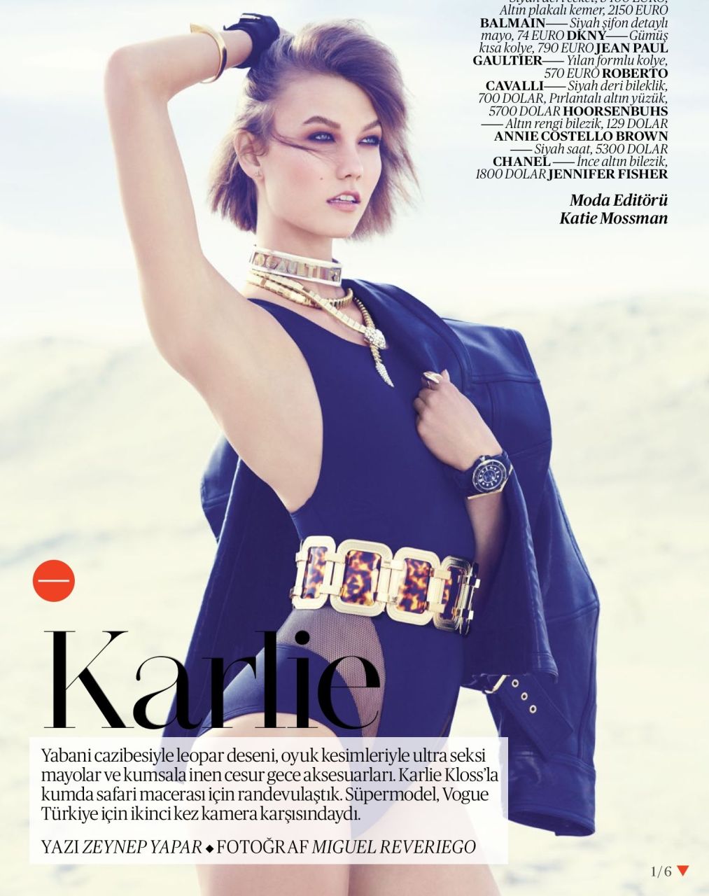 Karlie Kloss - piękna, amerykańska modelka w tureckim Vogue