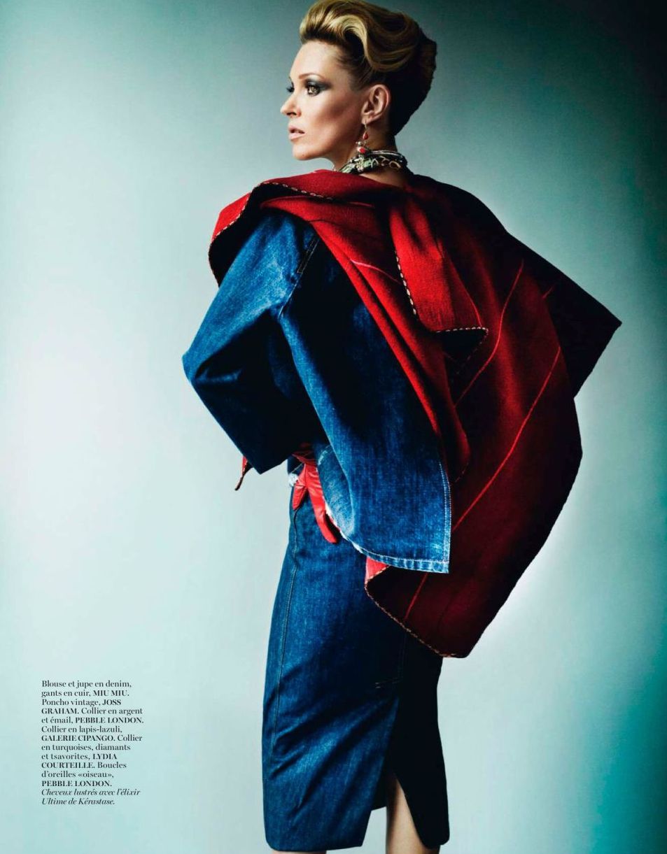 Kate Moss - brytyjska modelka we francuskim Vogue
