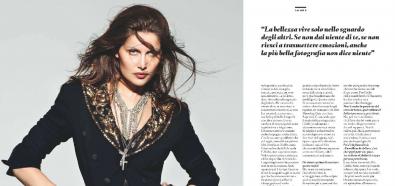 Laetitia Casta - francuska modelka pozuje w magazynie Amica