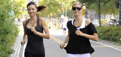 Miranda Kerr i Heidi Klum - modelki uprawiają jogging