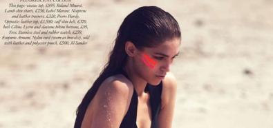 Samantha Gradoville - modelka topless w Harper's Bazaar