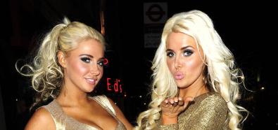 Karissa i Kristina Shannon - Króliczki Playboya przed nocnym klubem w Londynie