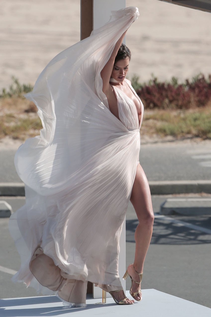 Alessandra Ambrosio odsłoniła pierś w Malibu