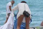 Audrina Patridge - amerykańska aktorka w seksownym bikini na plaży w Miami