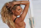 Candice Swanepoel w stroju kąpielowym Victoria's Secret - sesja na plaży St. Barts