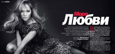 Jennifer Lopez na okładce lutowego wydania magazynu Glamour Rosja