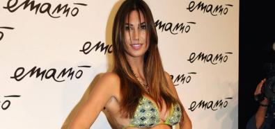 Melissa Satta - modelka i prezenterka telewizyjna w bikini na pokazie Emamo