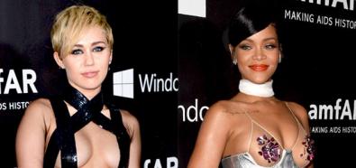 Miley Cyrus i Rihanna walczą na biusty 