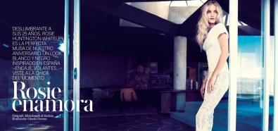 Rosie Huntington-Whiteley - brytyjska modelka w hiszpańskiej edycji magazynu Vogue