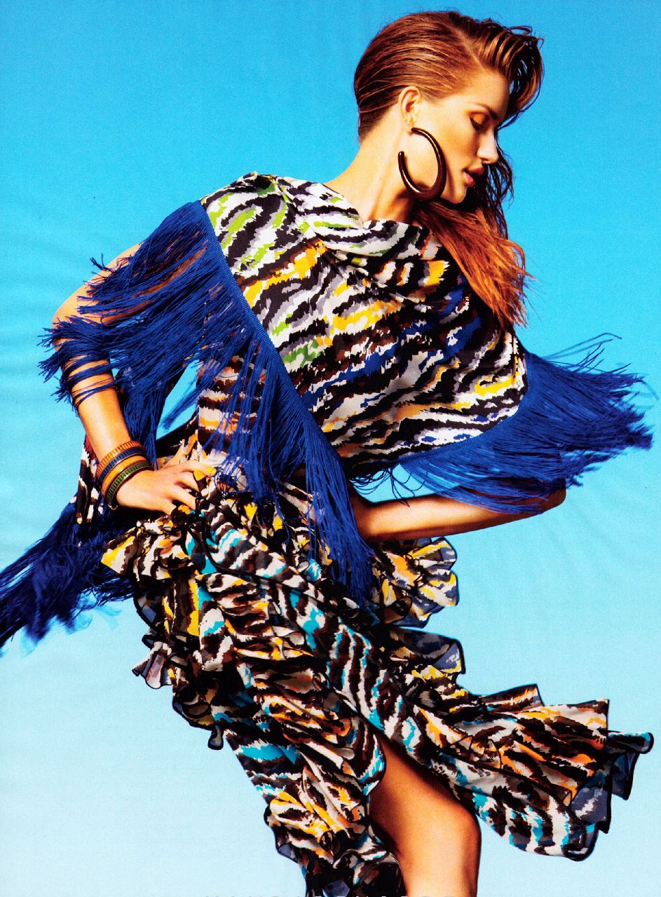 Rosie Huntington Whiteley, Toni Garrn - modelki w Harper's Bazaar