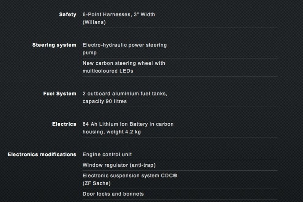 Lancia Stratos - specyfikacja techniczna