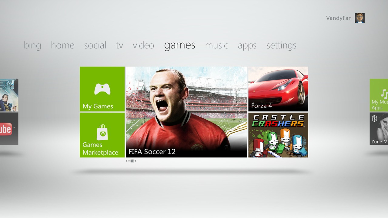 Xbox 360 - nowy interfejs