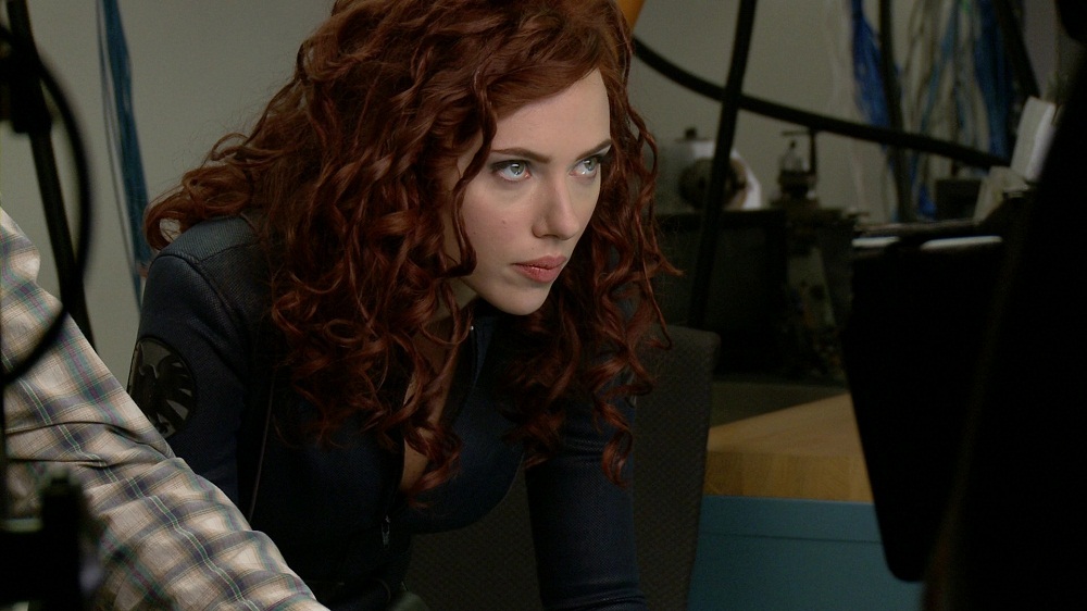 Scarlett Johansson na planie "Iron Man 2"