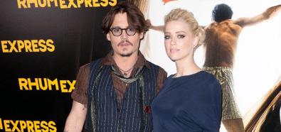 Amber Heard i Johnny Depp na premierze "The Rum Diary" w Paryżu