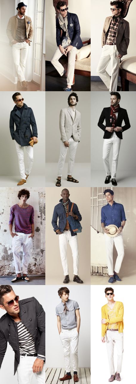 Moda męska i porady - białe spodnie na sezon wiosna/lato