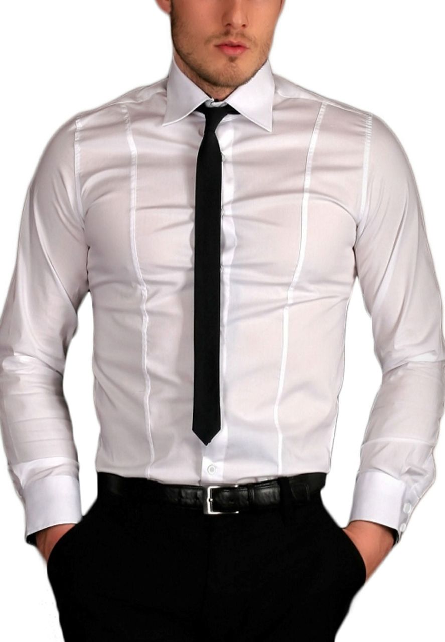 Moda męska i styl - biała koszula