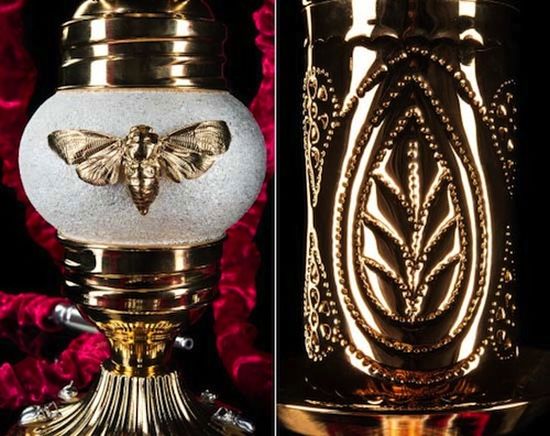 Luksusowa szisza ze złota, srebra oraz kamieni szlachetnych od Aurentum Switzerland