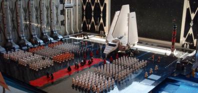 Powrot Jedi - scena przybycia Cesarza jako diorama z klocków LEGO