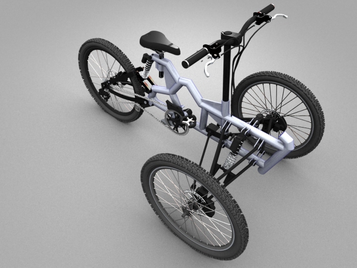 Tricycle Kamikaze - trójkołowy rower bez silnika elektrycznego