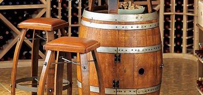 Vintage Oak Barrel - rustykalny zestaw barowy