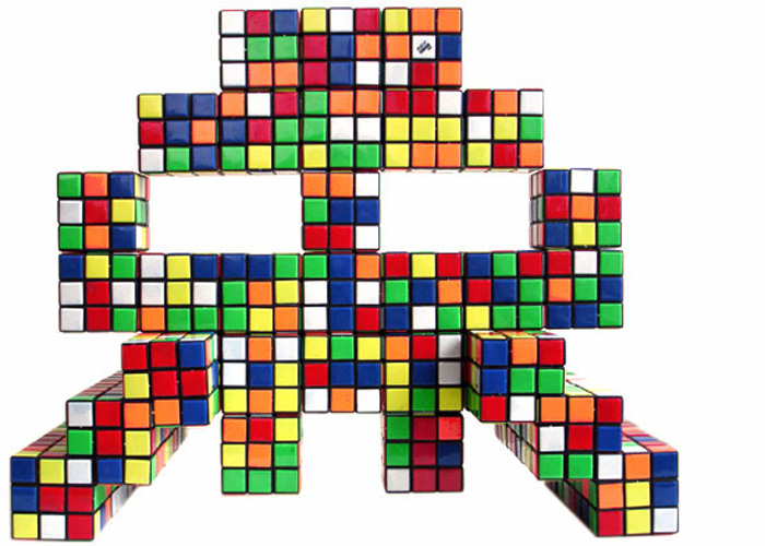 Obrazy z kostek Rubika