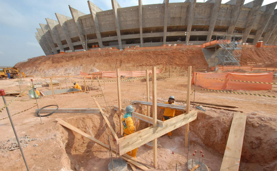 Mineirao - prace na stadionie w Belo Horizonte