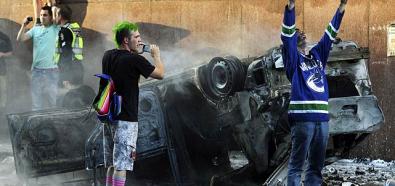 Zamieszki w Vancouver - kibice Canucks zdemolowali miasto po meczu z Boston Bruins