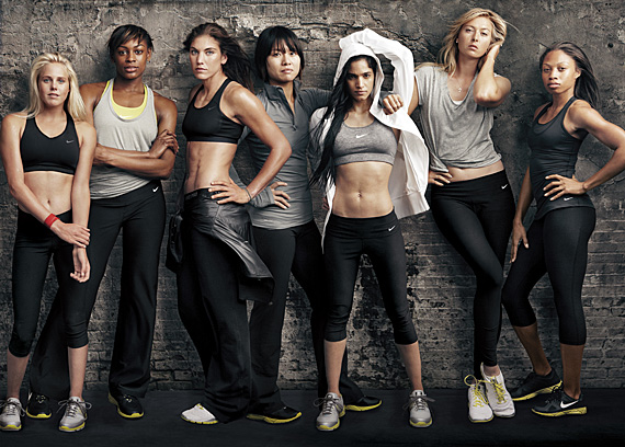 Sportsmenki w sesji reklamowej Nike