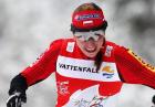 Justyna Kowalczyk - upadek na 10 km w Tour de Ski