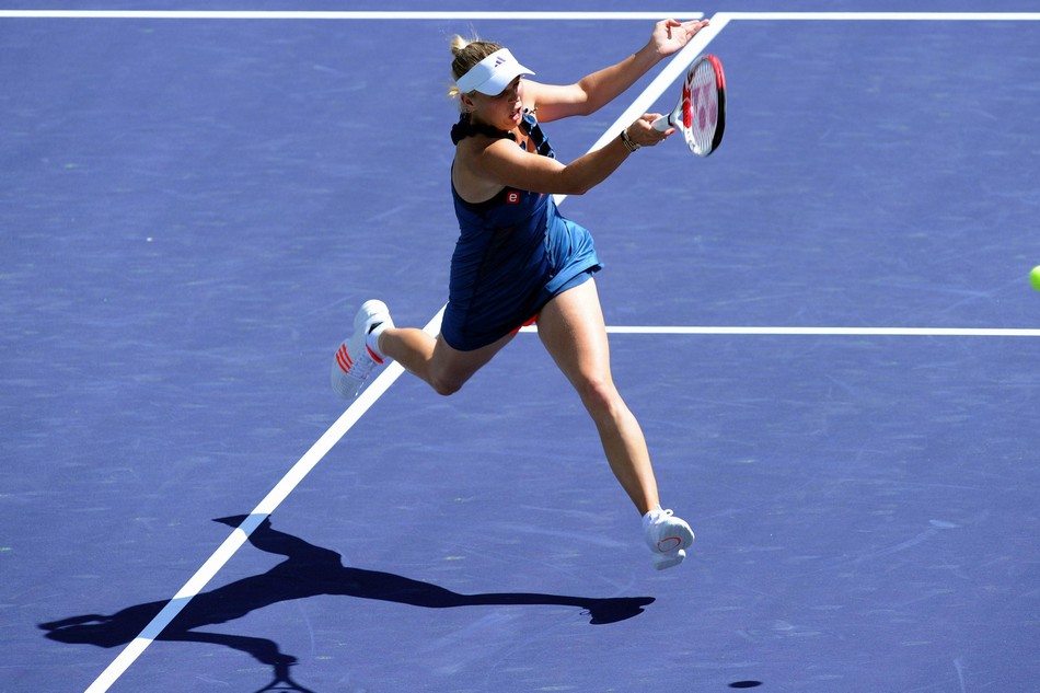 Caroline Wozniacki podczas WTA Indian Wells